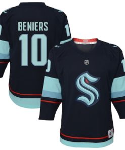 Matty Beniers Seattle Kraken Youth Alternate Replica Player Jersey - Navy