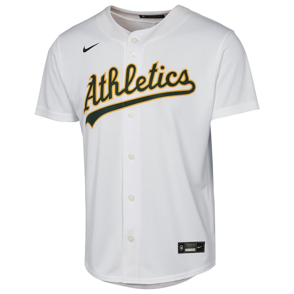 Athletics Nike Youth Home Replica Jersey - White - Image 2