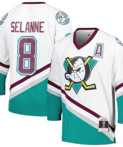 Teemu Selanne Anaheim Ducks  1996/97 Blue Line Player Jersey - White