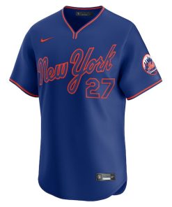 Alternative view of Mark Vientos New York Mets Nike Alternate Limited Player Jersey - Royal/Gray
