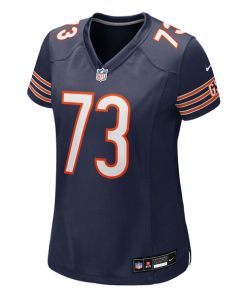 Alternative view of Jonah Jackson Chicago Bears Nike Women's Team Game Jersey -  Navy