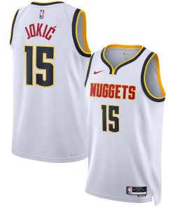 Nikola Jokic Denver Nuggets Nike Unisex Swingman Jersey - Association Edition - White/Navy