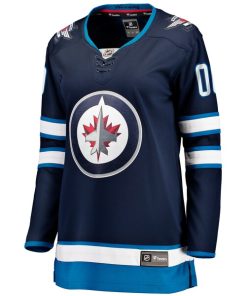 Alternative view of Winnipeg Jets  Women's Home Breakaway Custom Jersey - Blue