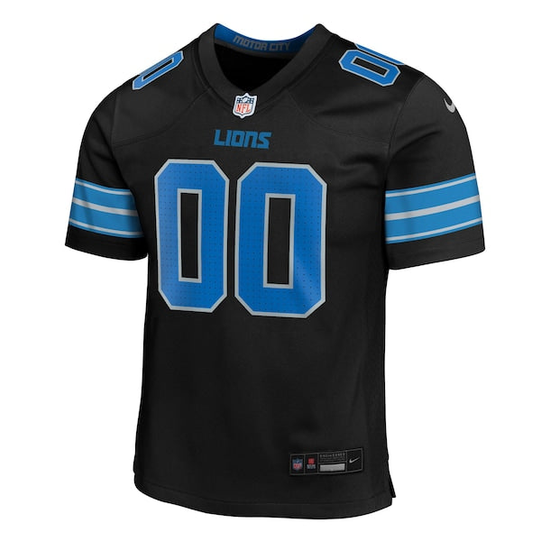 Detroit Lions Nike Youth Alternate Custom Game Jersey - Black - Image 2