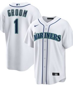 Seattle Mariners Nike #1 Groom Home Replica Jersey - White