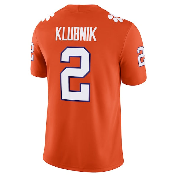 Men's Nike Cade Klubnik Orange Clemson Tigers NIL Football Game Jersey - Image 3