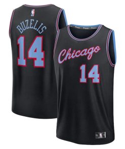 Matas Buzelis Chicago Bulls  Youth 2025/26 City Edition Fastbreak Jersey - Black