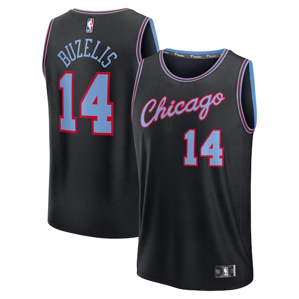 Matas Buzelis Chicago Bulls Youth 2025/26 City Edition Fastbreak Jersey - Black