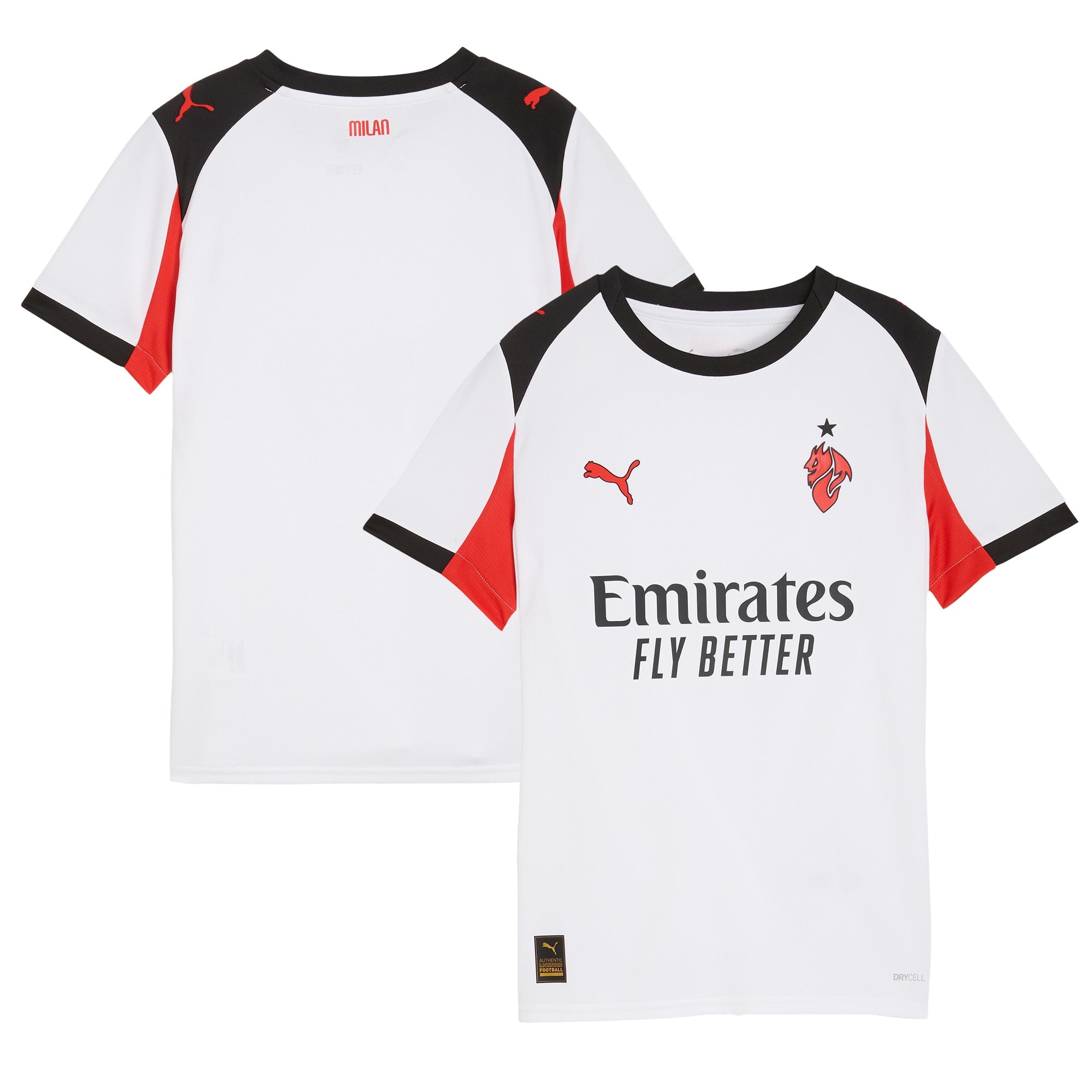AC Milan Puma Youth 2025/26 Third Replica Jersey - Yellow/White - Image 6