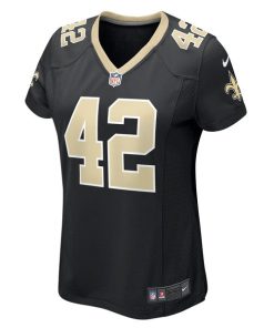 Alternative view of Chase Hansen New Orleans Saints Nike Women's Game Jersey - Black