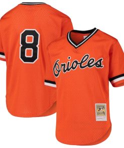 Cal Ripken Jr. Baltimore Orioles Youth Cooperstown Collection Mesh Batting Practice Jersey - Orange