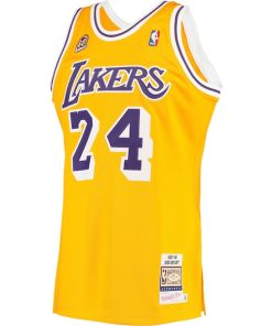 Alternative view of Men's Los Angeles Lakers Kobe Bryant Gold 2007 Hardwood Classics Authentic Jersey