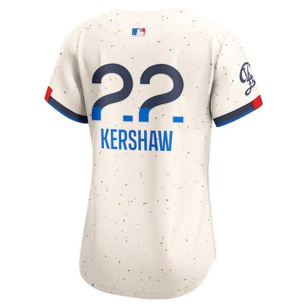 Clayton Kershaw Los Angeles Dodgers Nike Women's 2024 City Connect Limited Player Jersey - Cream - Image 3
