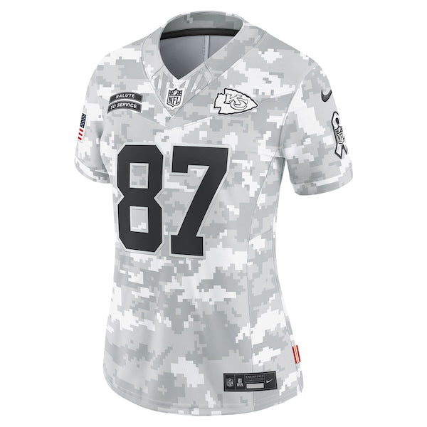 Travis Kelce Kansas City Chiefs Nike Women's 2024 Salute to Service Limited Jersey - Arctic Camo - Image 2