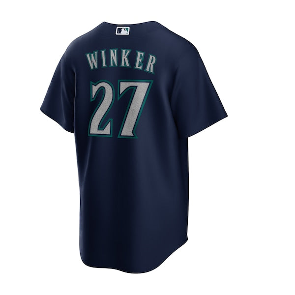 Jesse Winker Seattle Mariners Nike Alternate Replica Player Jersey - Navy - Image 3