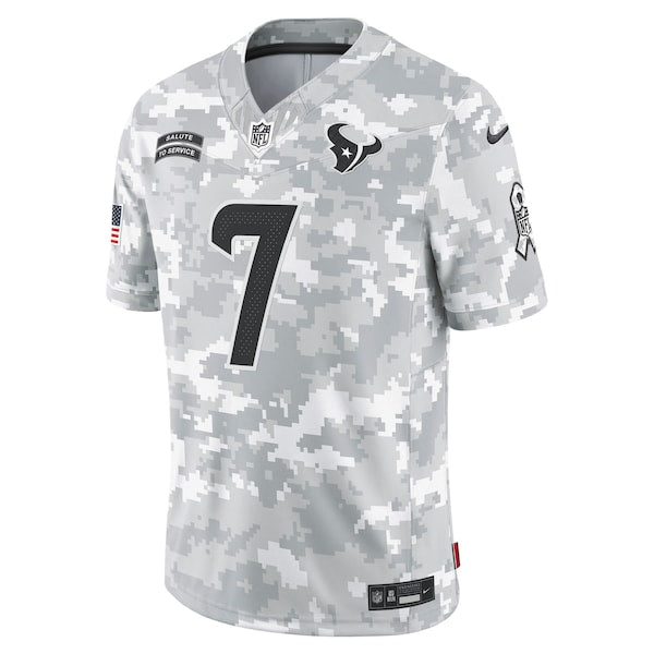 C.J. Stroud Houston Texans Nike 2024 Salute to Service Limited Jersey - Arctic Camo - Image 2