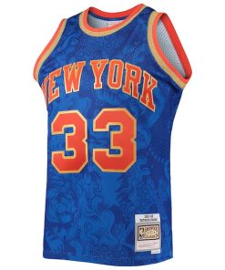 Alternative view of Patrick Ewing New York Knicks Hardwood Classics 1991/92 Lunar New Year Swingman Jersey - Blue