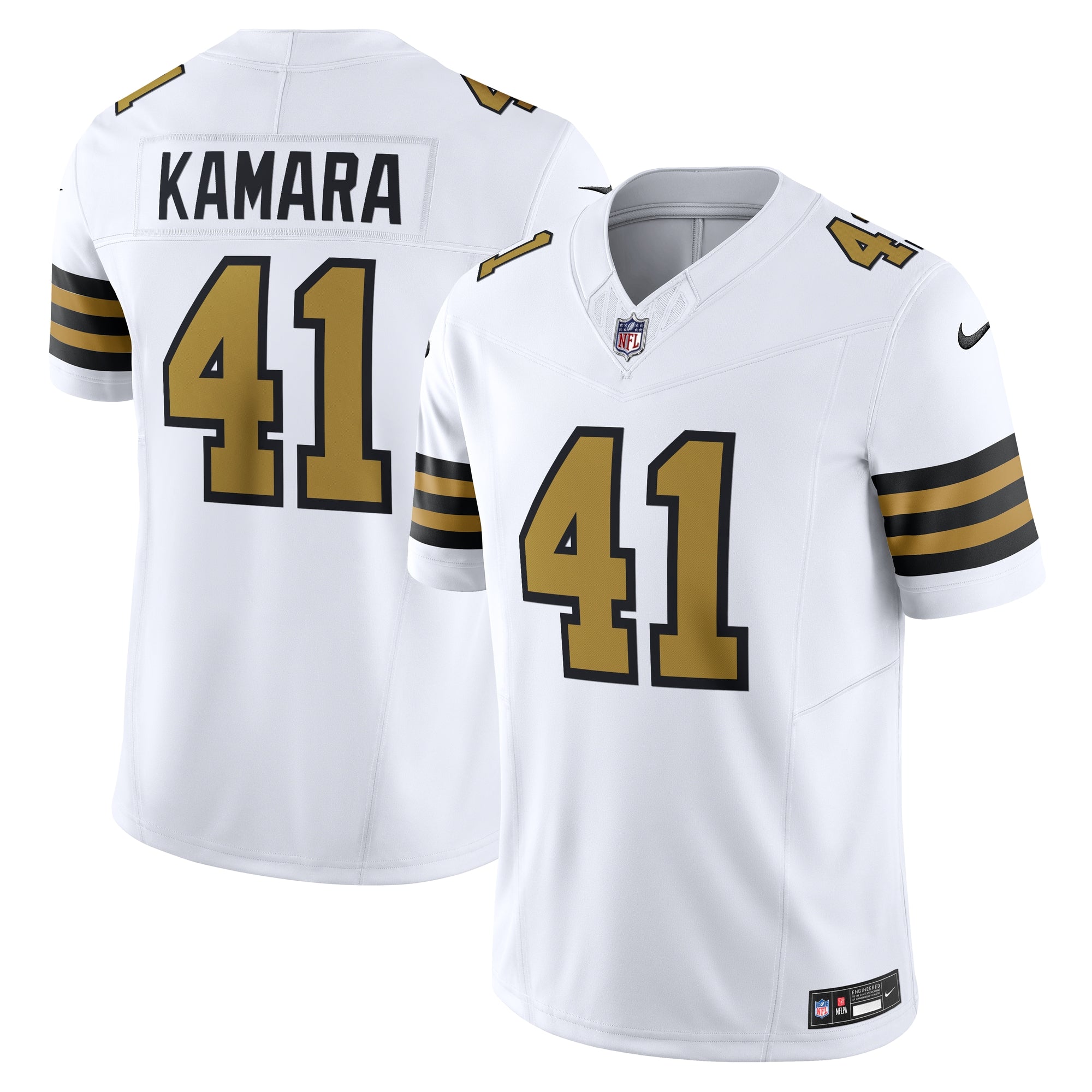 Alvin Kamara New Orleans Saints Nike Gameday Golds Alternate Vapor F.U.S.E. Limited Jersey - Gold/Black/White - Image 8