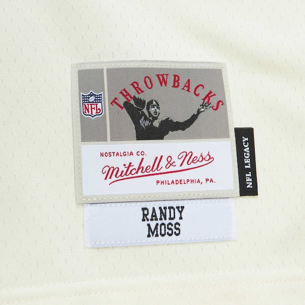 Randy Moss Minnesota Vikings Chainstitch Legacy Jersey - Cream - Image 5