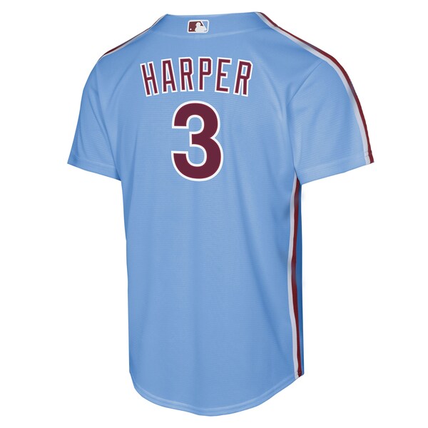Bryce Harper Philadelphia Phillies Nike Youth Alternate Replica Jersey - Light Blue - Image 3