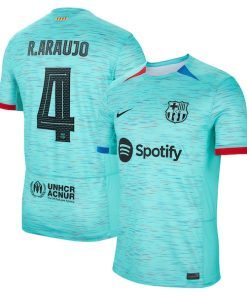 Ronald Araujo Barcelona Nike 2023/24 Third Replica Jersey - Aqua/Royal/White