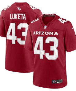 Alternative view of Jesse Luketa Arizona Cardinals Nike Team Game Jersey -  Cardinal