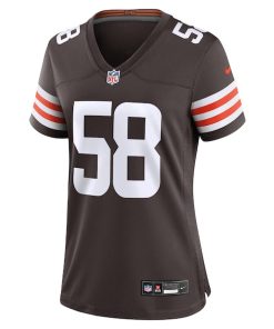 Alternative view of Jordan Hicks Cleveland Browns Nike Women's  Game Jersey -  Brown