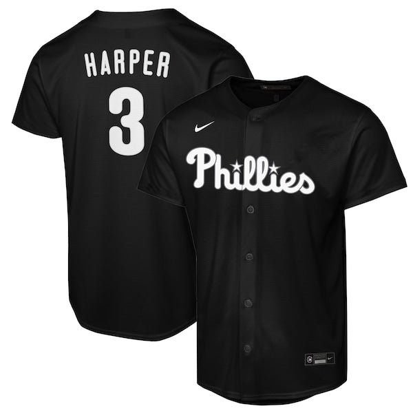 Bryce Harper Philadelphia Phillies Nike Youth Lights Out Replica Player Jersey - Black