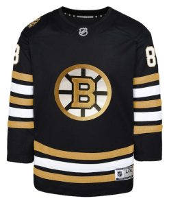 Alternative view of David Pastrnak Boston Bruins Youth Home Premier Player Jersey - Black