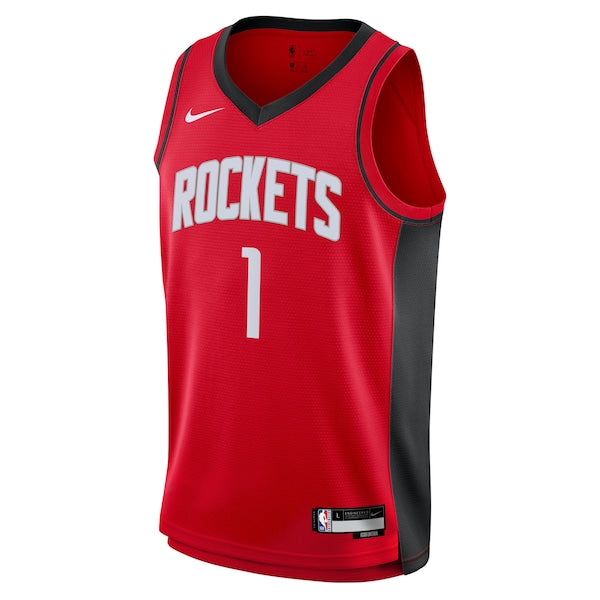 Amen Thompson Houston Rockets Nike Youth Swingman Jersey - Icon Edition - Red - Image 2