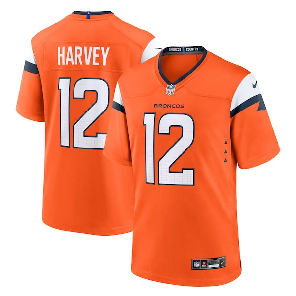 RJ Harvey Denver Broncos Nike Team Game Jersey - Orange