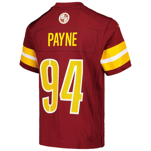 Daron Payne Washington Commanders Nike Youth Game Jersey - Burgundy - Image 3