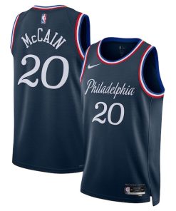 Jared McCain Philadelphia 76ers Nike Unisex 2025/26 Swingman Jersey - Navy - City Edition
