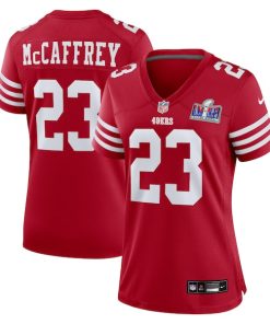 Christian McCaffrey San Francisco 49ers Nike Women's Super Bowl LVIII Game Jersey - Scarlet