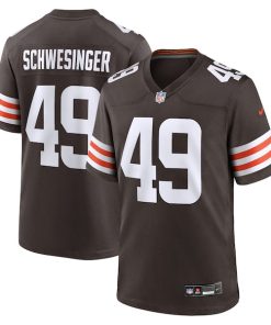 Carson Schwesinger Cleveland Browns Nike 2025 NFL Draft Game Jersey - Brown