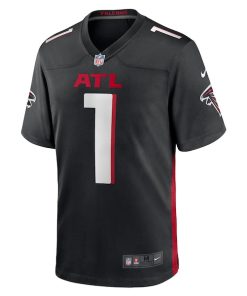Alternative view of Jeff Okudah Atlanta Falcons Nike Game Player Jersey - Black