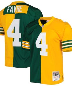 Brett Favre Green Bay Packers 1996 Split Legacy Replica Jersey - Green/Gold