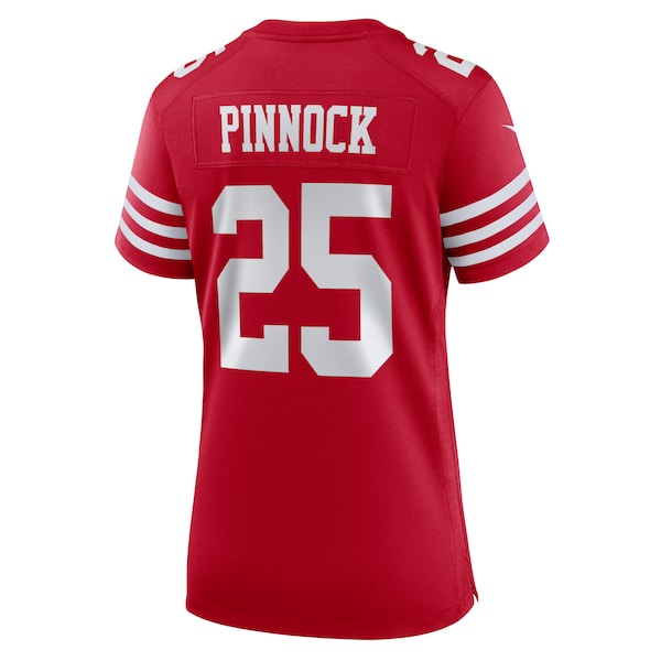 Jason Pinnock San Francisco 49ers Nike Women's Team Game Jersey - Scarlet - Image 3