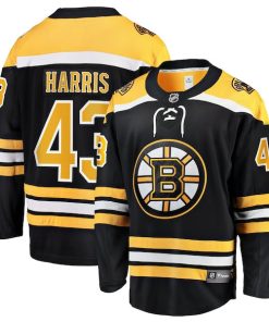 Jordan Harris Boston Bruins  Home Breakaway Jersey - Black