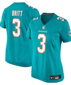 K.J. Britt Miami Dolphins Nike Women's Team Game Jersey -  Aqua
