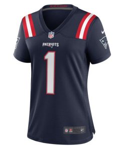 Alternative view of Number 1 Bride New England Patriots Nike Women's Game Jersey - Navy