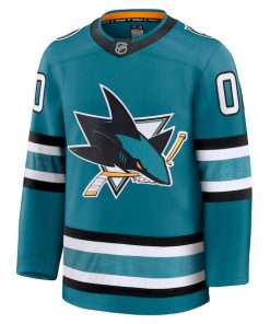 Alternative view of San Jose Sharks  Home Premium Custom Jersey - Teal