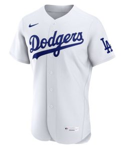 Alternative view of Los Angeles Dodgers Nike Home Authentic Jersey - White