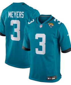 Alternative view of Jakobi Meyers Jacksonville Jaguars Nike Team  Game Jersey -  Teal/Black