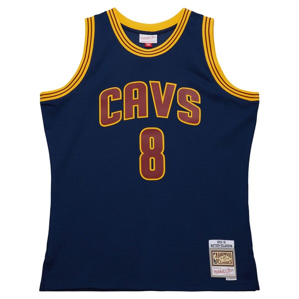 Matthew Dellavedova Cleveland Cavaliers 2015/16 Hardwood Classics Swingman Jersey - Navy - Image 2