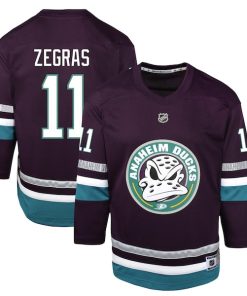 Trevor Zegras Anaheim Ducks Youth 30th Anniversary Replica Player Jersey?¨C Purple