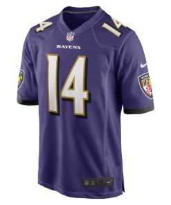Alternative view of Kyle Hamilton Baltimore Ravens Nike Player Game Jersey - Purple