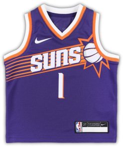 Alternative view of Devin Booker Phoenix Suns Nike Toddler Swingman Player Jersey - Icon Edition - Purple