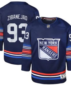 Mika Zibanejad New York Rangers Youth Alternate Premier Player Jersey - Navy