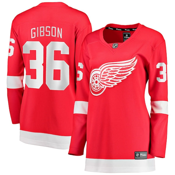 John Gibson Detroit Red Wings Women's Home Breakaway Jersey - Red